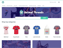 Tablet Screenshot of animalthreads.com
